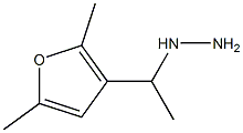1-(1-(2,5-dimethylfuran-3-yl)ethyl)hydrazine Structure