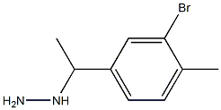 1-(1-(3-bromo-4-methylphenyl)ethyl)hydrazine 结构式