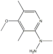 1-(4-methoxy-3,5-dimethylpyridin-2-yl)-1-methylhydrazine,,结构式