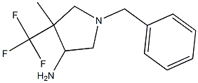 1-Benzyl-4-methyl-4-trifluoromethyl-pyrrolidin-3-ylamine,,结构式