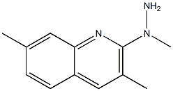 1-methyl-1-(3,7-dimethylquinolin-2-yl)hydrazine Struktur