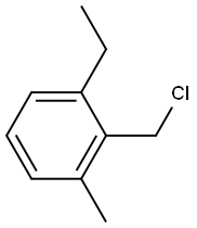 2-(chloromethyl)-1-ethyl-3-methylbenzene 结构式