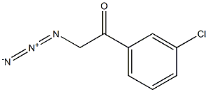 2-azido-1-(3-chlorophenyl)ethanone 化学構造式