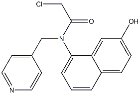 2-chloro-N-(2-hydroxynaphthalen-8-yl)-N-((pyridin-4-yl)methyl)acetamide Structure