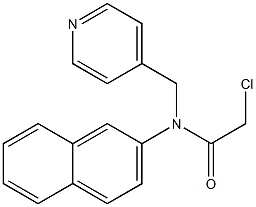 2-chloro-N-(naphthalen-2-yl)-N-((pyridin-4-yl)methyl)acetamide,,结构式