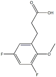 3-(3,5-difluoro-2-methoxyphenyl)propanoic acid 结构式