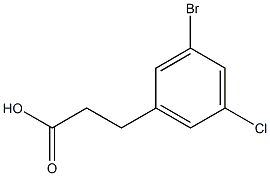 3-(3-bromo-5-chlorophenyl)propanoic acid Struktur