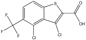 3,4-dichloro-5-(trifluoromethyl)benzo[b]thiophene-2-carboxylic acid Struktur