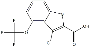 3-chloro-4-(trifluoromethoxy)benzo[b]thiophene-2-carboxylic acid,,结构式