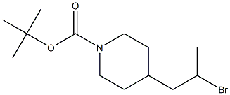 4-(2-Bromo-propyl)-piperidine-1-carboxylic acid tert-butyl ester Structure