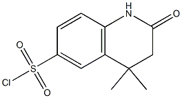 4,4-dimethyl-2-oxo-1,2,3,4-tetrahydroquinoline-6-sulfonyl chloride,,结构式