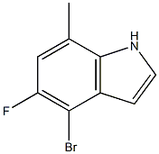 4-bromo-5-fluoro-7-methyl-1H-indole 化学構造式