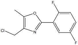 4-CHLOROMETHYL-2-(2,5-DIFLUORO-PHENYL)-5-METHYL-OXAZOLE 结构式