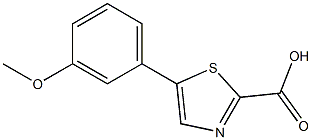 5-(3-methoxyphenyl)thiazole-2-carboxylic acid 化学構造式