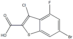 6-bromo-3-chloro-4-fluorobenzo[b]thiophene-2-carboxylic acid Struktur