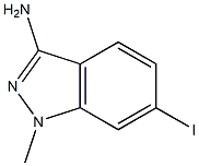 6-iodo-1-methyl-1H-indazol-3-amine 化学構造式