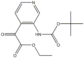 ethyl 2-(3-(tert-butoxycarbonylamino)pyridin-4-yl)-2-oxoacetate Structure