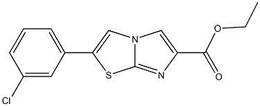 ethyl 2-(3-chlorophenyl)imidazo[2,1-b]thiazole-6-carboxylate,,结构式