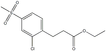 ethyl 3-(2-chloro-4-(methylsulfonyl)phenyl)propanoate Structure