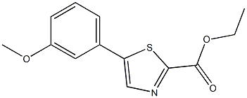 ethyl 5-(3-methoxyphenyl)thiazole-2-carboxylate,,结构式