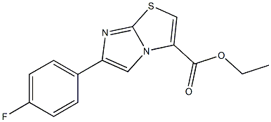 ETHYL 6-(4-FLUOROPHENYL)IMIDAZO[2,1-B][1,3]THIAZOLE-3-CARBOXYLATE Struktur