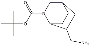 exo-6-Aminomethyl-2-aza-bicyclo[2.2.2]octane-2-carboxylic acid tert-butyl ester Struktur