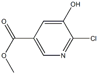 methyl 6-chloro-5-hydroxynicotinate,,结构式