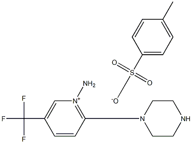 1-Amino-2-piperazin-1-yl-5-(trifluoromethyl)pyridinium 4-methylbenzenesulphonate