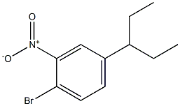 1-bromo-2-nitro-4-(pentan-3-yl) benzene 化学構造式