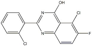 5-chloro-2-(2-chlorophenyl)-6-fluoroquinazolin-4-ol Struktur