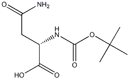 S-2-N-BOC-天冬酰胺, , 结构式