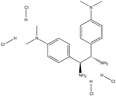 (S,S)-1,2-Bis(4-dimethylaminophenyl)-1,2-ethanediamine tetrahydrochloride Structure