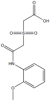 ({2-[(2-methoxyphenyl)amino]-2-oxoethyl}sulfonyl)acetic acid 结构式