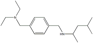 ({4-[(diethylamino)methyl]phenyl}methyl)(4-methylpentan-2-yl)amine 化学構造式