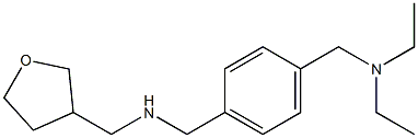({4-[(diethylamino)methyl]phenyl}methyl)(oxolan-3-ylmethyl)amine,,结构式