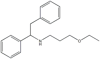 (1,2-diphenylethyl)(3-ethoxypropyl)amine 化学構造式