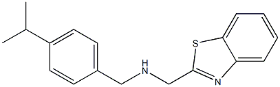 (1,3-benzothiazol-2-ylmethyl)({[4-(propan-2-yl)phenyl]methyl})amine,,结构式