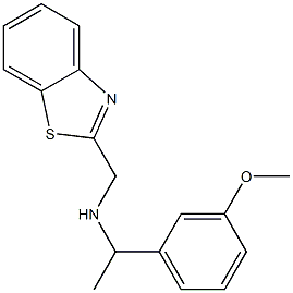 (1,3-benzothiazol-2-ylmethyl)[1-(3-methoxyphenyl)ethyl]amine