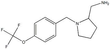 (1-{[4-(trifluoromethoxy)phenyl]methyl}pyrrolidin-2-yl)methanamine,,结构式