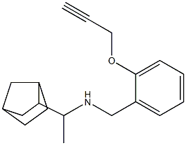 (1-{bicyclo[2.2.1]heptan-2-yl}ethyl)({[2-(prop-2-yn-1-yloxy)phenyl]methyl})amine Structure