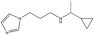 (1-cyclopropylethyl)[3-(1H-imidazol-1-yl)propyl]amine,,结构式