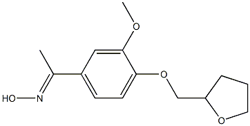 (1E)-1-[3-methoxy-4-(tetrahydrofuran-2-ylmethoxy)phenyl]ethanone oxime,,结构式