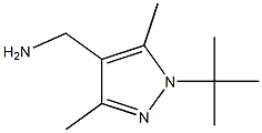 (1-tert-butyl-3,5-dimethyl-1H-pyrazol-4-yl)methylamine,,结构式