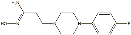 (1Z)-3-[4-(4-fluorophenyl)piperazin-1-yl]-N'-hydroxypropanimidamide 化学構造式