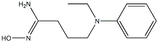(1Z)-4-[ethyl(phenyl)amino]-N'-hydroxybutanimidamide,,结构式