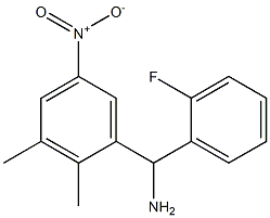 (2,3-dimethyl-5-nitrophenyl)(2-fluorophenyl)methanamine,,结构式