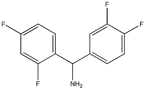 (2,4-difluorophenyl)(3,4-difluorophenyl)methanamine,,结构式