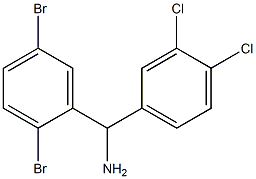 (2,5-dibromophenyl)(3,4-dichlorophenyl)methanamine Struktur