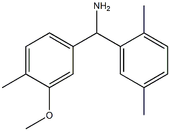 (2,5-dimethylphenyl)(3-methoxy-4-methylphenyl)methanamine,,结构式