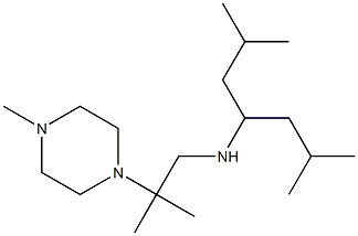 (2,6-dimethylheptan-4-yl)[2-methyl-2-(4-methylpiperazin-1-yl)propyl]amine,,结构式